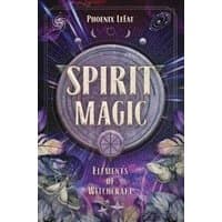 "Spirit Magic book by Llewellyn Publications, purple cover with mystical symbols and floral accents"