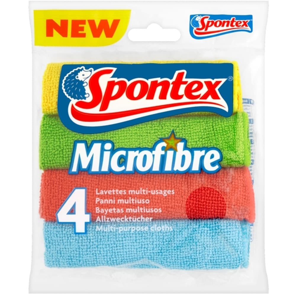 Spontex Microfibre Cloths - 4 Pack - image 2