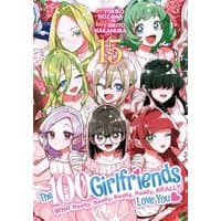 Manga cover "The 100 Girlfriends Vol. 15" with colorful anime characters and bold pink and blue title text.