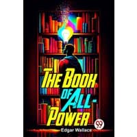 "The Book Of All-Power" by Double 9 Books, vibrant cover with man, light bulb, and colorful bookshelf background.