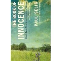 "The Book of Innocence" by St Martin's Press, green cover with landscape and white text, part of The Manifestation Trilogy.