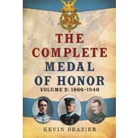 "The Complete Medal of Honor Volume 2 book with historical soldier portraits and American flag background"