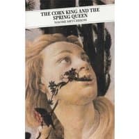 "The Corn King and the Spring Queen" book with classical art cover featuring a person with foliage.