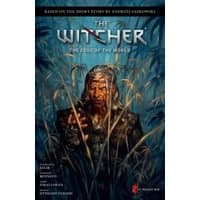 Comic book "The Edge of the World" with a warrior in armor amidst tall grass, holding a sword, dark and moody cover.