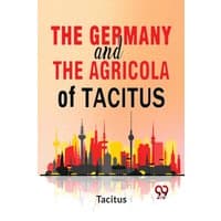 "The Germany And The Agricola Of Tacitus" book by Double 9 Books, skyline silhouette on gradient background.