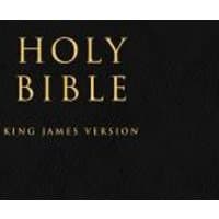 Black Holy Bible, King James Version, with gold embossed title on cover.