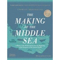 Teal hardcover book "The Making of the Middle Sea" with map and gold award sticker on the front.