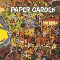 Colorful "The Paper Garden" vinyl album cover with intricate psychedelic illustrations and bold white title text.