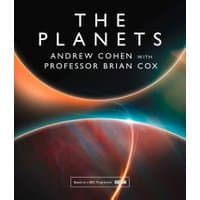 Book cover for "The Planets" by Andrew Cohen, featuring colorful planetary images and cosmic background.