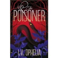 Book cover for "The Poisoner" by Icon Books, featuring a black snake on a red background with purple leaves and branches.