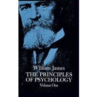 Blue cover of "The Principles of Psychology, Vol. 1" by William James, featuring a bearded man's portrait.