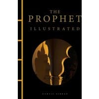 "The Prophet Illustrated book by Amber Books Ltd, black cover with gold text and ornate architectural design"