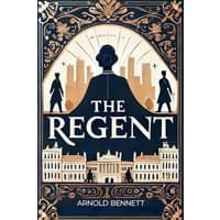 "The Regent" book by Double 9 Books, ornate cover with silhouette of a woman, city skyline, and decorative border.