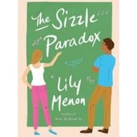 "The Sizzle Paradox" book cover with illustrated woman in pink pants and man in blue shirt on green background.