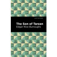 "The Son of Tarzan" book by Mint Editions, geometric green and beige cover with black title band.