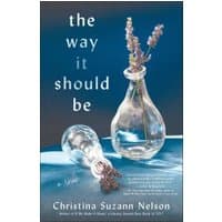 "The Way It Should Be" book cover with two glass bottles and lavender stems on a blue background.