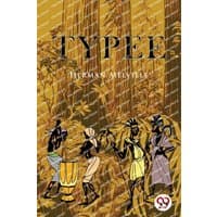 "Typee book by Double 9 Books LLP, cover with tribal art and bamboo background."