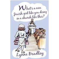 Book cover of "What's a Nice Jewish Girl Like You Doing in a Church Like This?" with illustration of a woman in a church.