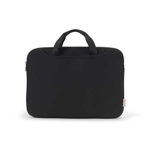 Black DICOTA D31789 laptop sleeve case, designed for 13.3" laptops, featuring a smooth exterior, padded protection, and dual handles for easy carrying.