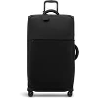 Black Lipault Lost In Berlin 4-wheeled suitcase with telescopic handle and front zipper pocket.