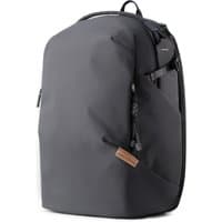 Black PGYTECH OneGo Lite backpack, sleek design, polyester material, front pocket, side strap, and top handle.