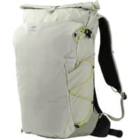 Cream PGYTECH P-CB-415 backpack with roll-top closure, front pocket, and yellow bungee cords.