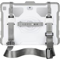 Grey and white Targus THZ893GLZ 13" laptop case with adjustable straps and reinforced corners.
