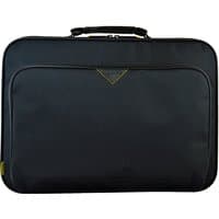 Black Techair ATCN20BRv5 laptop bag with a sleek design, front pocket, and sturdy handle for 14-15.6" laptops.