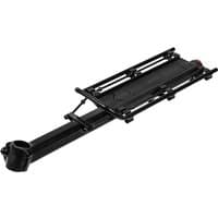 Black Topeak Beam Rack II MTX 2.0 - E Type with adjustable frame, rear reflector, and quick-release clamp.