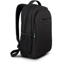 Black Urban Factory DAILEE backpack 15.6" with padded straps, front zip pocket, and sleek minimalist design.