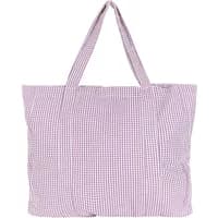 Purple gingham Women's tote bag by Protest with long handles and spacious design.