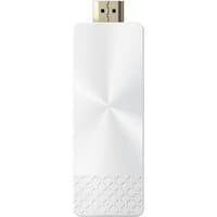 White BenQ QP30 dongle with HDMI connector, textured lower section, and sleek rectangular design.