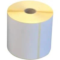 White Brother self-adhesive printer label roll with a yellow backing and central cardboard core.