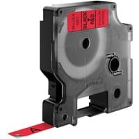 Dymo DirectLabel Black on Red Label Tape 9mm x 7m - image 2