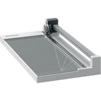 Leitz Precision Home Office Paper Trimmer A4 with silver base, clear cutting guide, and black rotary blade.