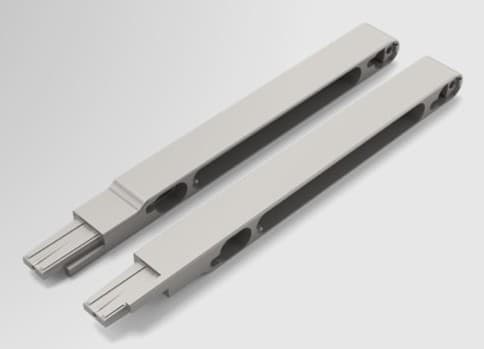 Two silver 64GB DDR4-2933 REG ECC 2Rx4 RDIMM memory modules with 288 pins, featuring a sleek design and a low-profile structure for efficient performance.