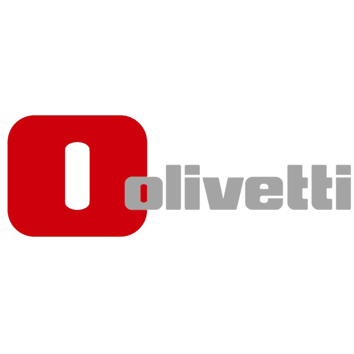 Black developer cartridge for Olivetti D-Color MF 222, labeled "Olivetti B1040," capable of printing 600,000 pages, featuring a sleek design and sturdy plastic material.