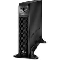 Black APC Smart-UPS tower, 1000VA/1000W, 230V, with LCD display, six C13 outlets, and SmartSlot, no rail kit.
