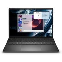 Black Dell Pro 14 laptop, 14" Full HD+ display, sleek design, Windows 11 Pro, UK keyboard layout, Wi-Fi 6 enabled.