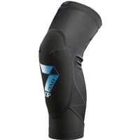 Black 7Protection Transition Elbow Pads with blue logo, featuring a sleek, ergonomic design and durable padding.