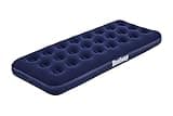 Blue Bestway single size inflatable air bed with a textured surface and white logo on the side.