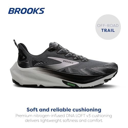 Brooks Ghost Trail Womens | Poppy Seed/Black/Pink - Grey / 4.5 / Standard - image 2
