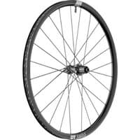 DT Swiss G 1800 Spline rear gravel wheel, black with silver spokes, disc brake, Shimano HG hub, 650B size.