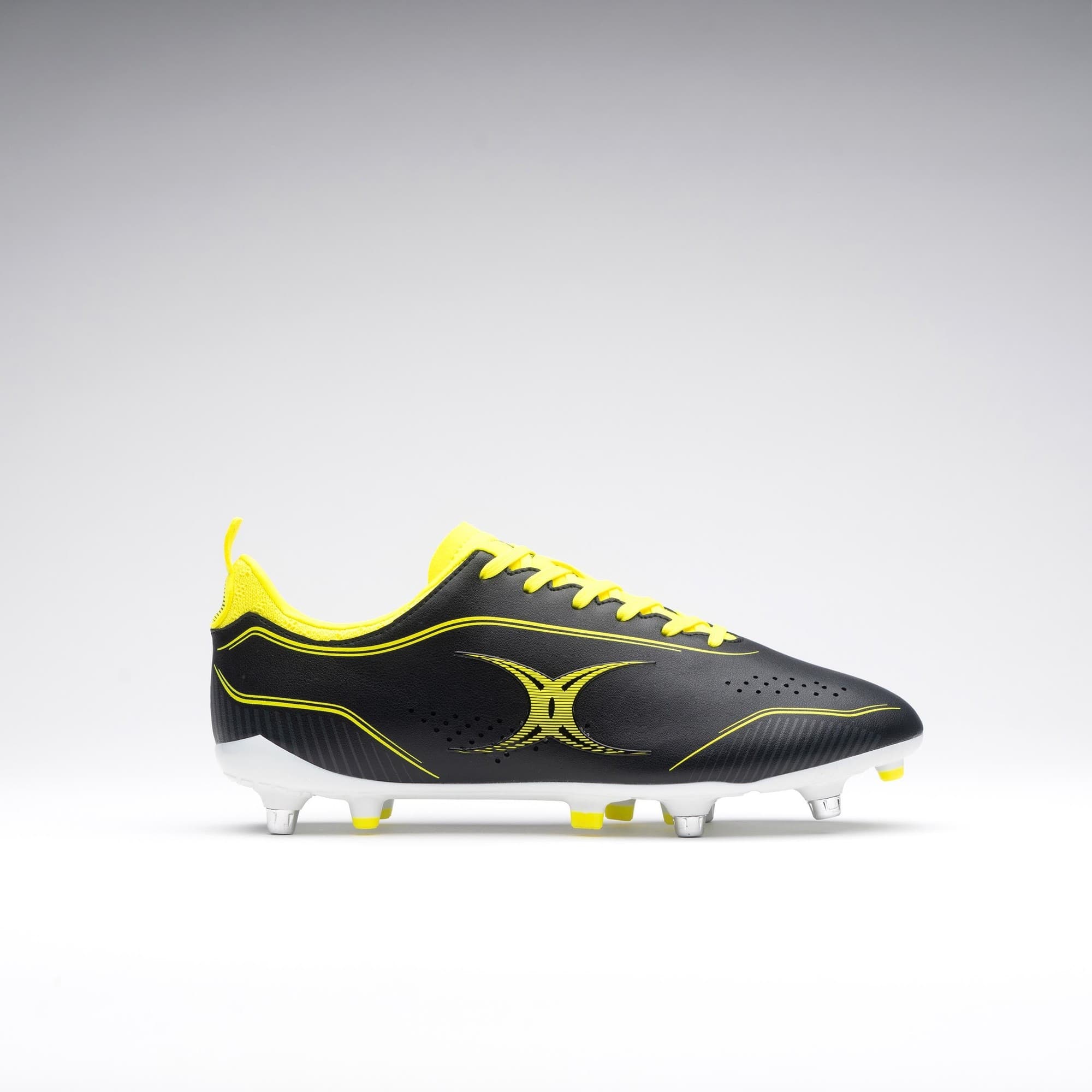 Gilbert Rugby Gilbert Cage Torq 6S Boots - Senior - Size: UK 10 | EU 44.5 - Black/Fluo Yellow - image 2
