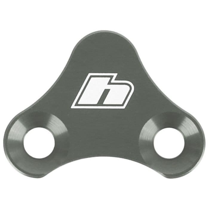Gray metal rotor speed sensor with a sleek design, featuring two circular holes and a prominent white "H" logo, designed for the Hope E-Bike.
