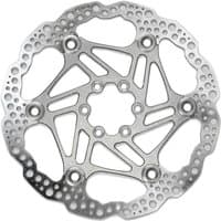 Silver Hope Floating Rotor, 160mm, with intricate cutouts and 6 bolt fitment pattern.