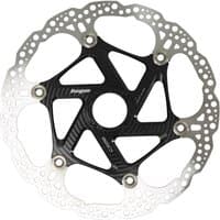 Black and silver Hope MTB Centre Lock Floating Rotor, 220mm, with perforated edges and five-bolt pattern.