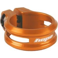 Orange Hope Seat Clamp BOLT ST with logo, sleek design, and rounded edges for bicycle seat post.