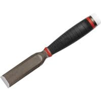 Heavy-duty chisel with a 32mm steel blade, black ergonomic handle, and red accents by Hultafors.