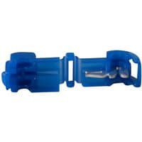 Blue Makita terminal for RM350D robotic lawnmower, featuring a compact, rectangular design with metal connectors.